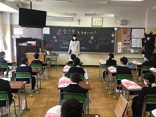 カトリック　ミッション　男女　東星学園　大矢正則校長　始業式・入学式(5)